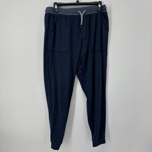 Marine Layer Pants Mens Large Blue Weekend Sport Jogger Sweatpants Lounge Cuffed